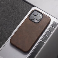 Luxury Leather MagSafe Case for iPhone 16 Series