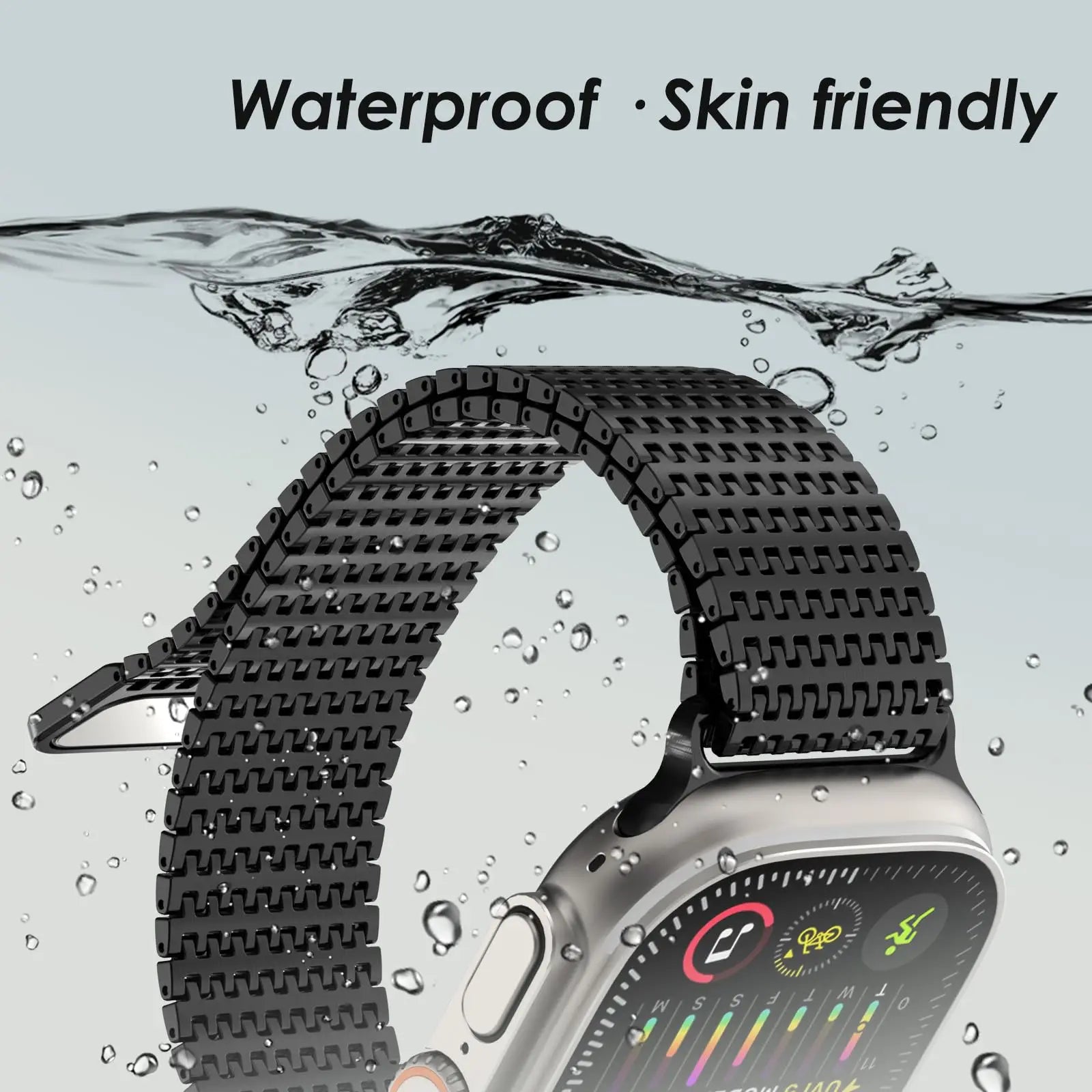 Magnetic Stainless Steel Strap for Apple Watch – Sleek & Secure