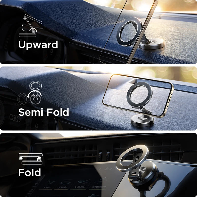 Foldable Magnetic Car Phone Holder – Secure & Space-Saving Design