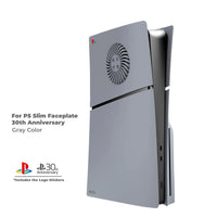 Gray 30th Anniversary Faceplate with Cooling Vent & LED Light for PlayStation 5 Slim