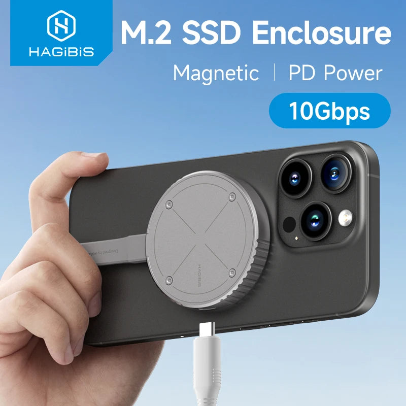 Hagibis Magnetic M.2 2230 NVMe SSD Enclosure with MagSafe