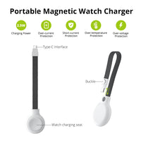 Bonola Portable Type-C Watch Charger for Samsung Galaxy Watch 7 – Charge Anywhere