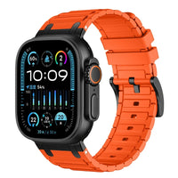 Silicone and Metal Hybrid Strap for Apple Watch Ultra