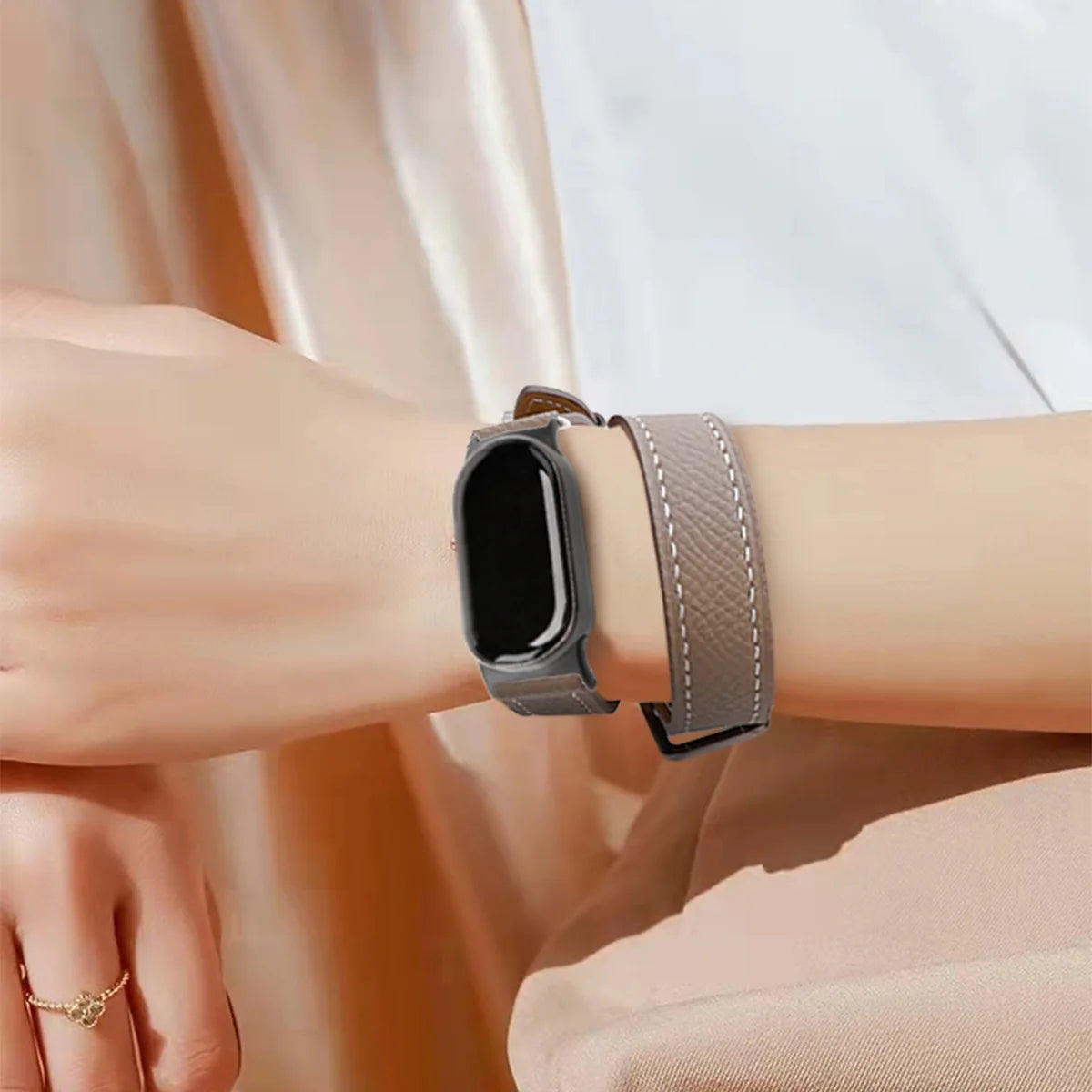 Leather Band for Xiaomi Mi Band 8