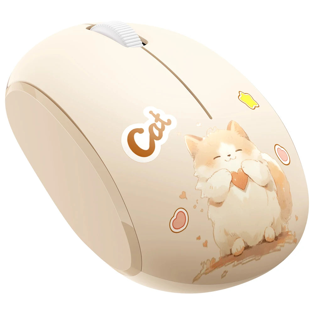 HOCO M9 Cute Cartoon Cat Wireless Bluetooth Mouse with Dual-Mode Connectivity