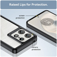 Colorful Soft Edge Silicone Transparent Bumper Case for Motorola Edge 50 Pro