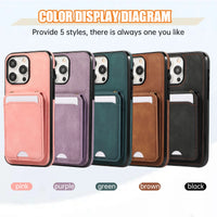 Crossbody Leather Wallet Case with Vertical Card Slots for iPhone 14 Series