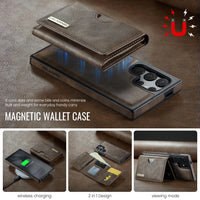 Samsung Galaxy S25 Series Magnetic Wallet Case with RFID Blocking Card Holder