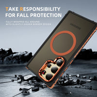 Armor Shockproof Magnetic Case with Metal Lens Bracket for Samsung Galaxy S25 Series