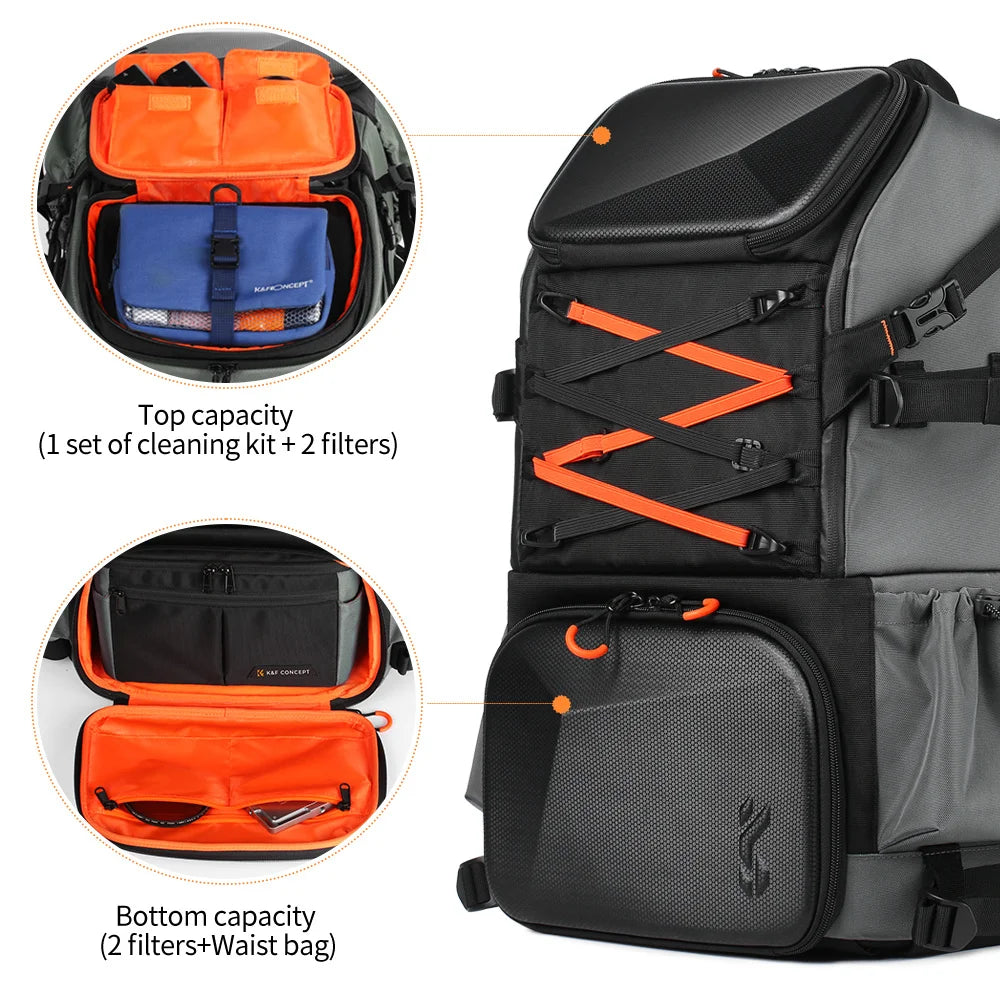 K&F Concept 32L Professional Waterproof Camera Backpack with Rain Cover