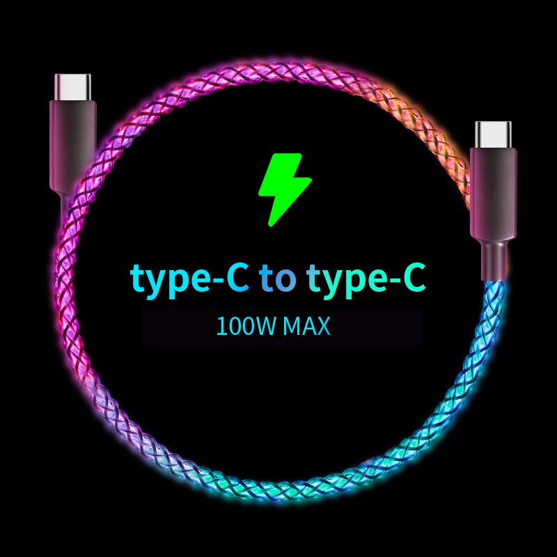 MOSHOU 100W RGB Fast Charging Cable