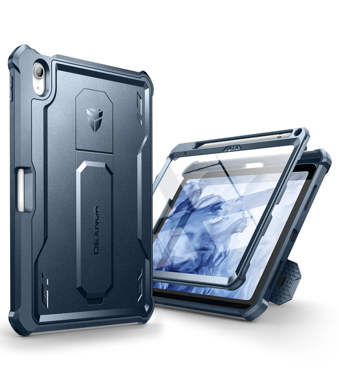 Rugged iPad 10th Gen Case with reinforced corners and foldable kickstand