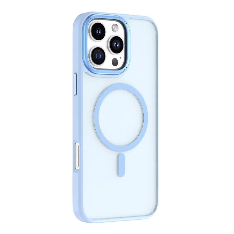 Frosted Matte Case with Metal Camera Lens Frame for iPhone 16 Pro and iPhone 16 Pro Max