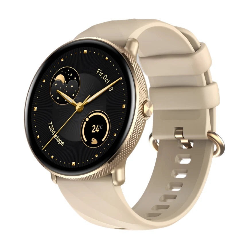 Zeblaze GTR 3 Pro Smartwatch with 1.43" AMOLED Display, Voice Calling, Health Monitoring, and Multiple Sport Modes, Gold