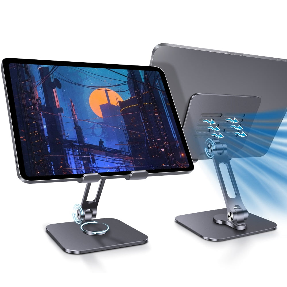 Aluminum Foldable 360-Degree Tablet Stand