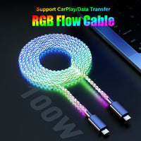 MOSHOU 100W RGB Fast Charging Cable