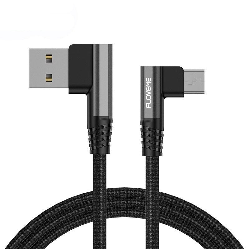 FLOVEME 3A Fast Charging USB Cable with Type C, Lightning, and Micro USB Connectors